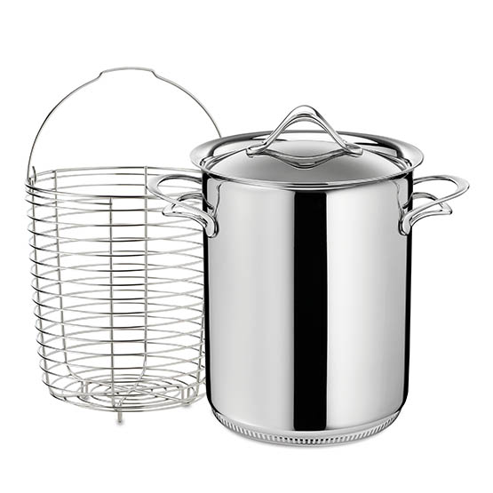 Stainless Steel Asparagus Pot with Basket Small Body Large Capacity Plus  High Small Soup Pot Fryer High Deep Pot 16cm.